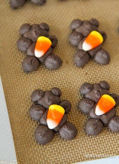 Candy Corn Spritz Cookies