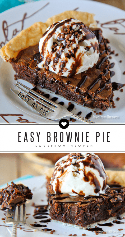 Easy Brownie Pie. This chocolate pie recipe is so simple yet so delicious. 
