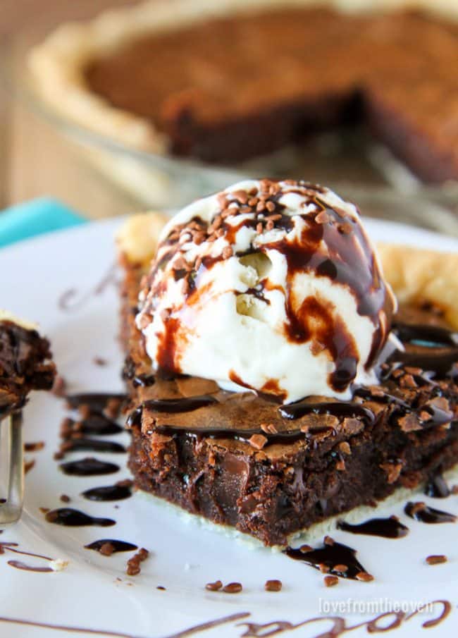 Easy Brownie Pie