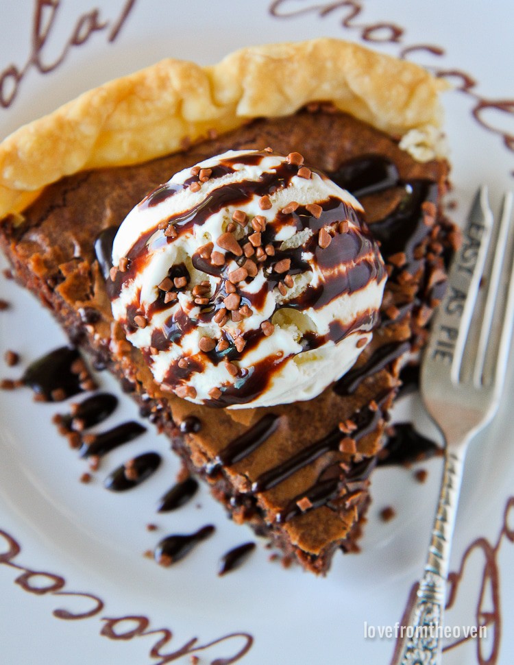 Easy Brownie Pie • Love From The Oven