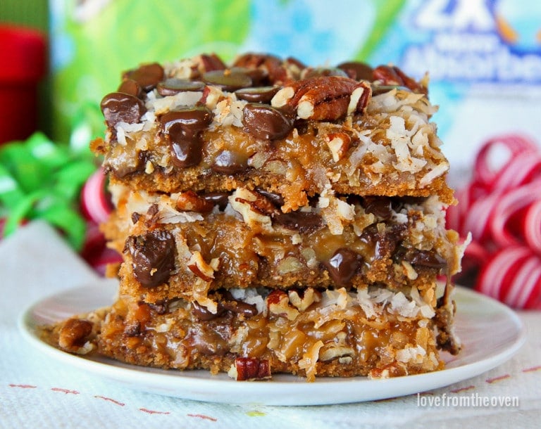 Caramel Magic Cookies Bars • Love From The Oven