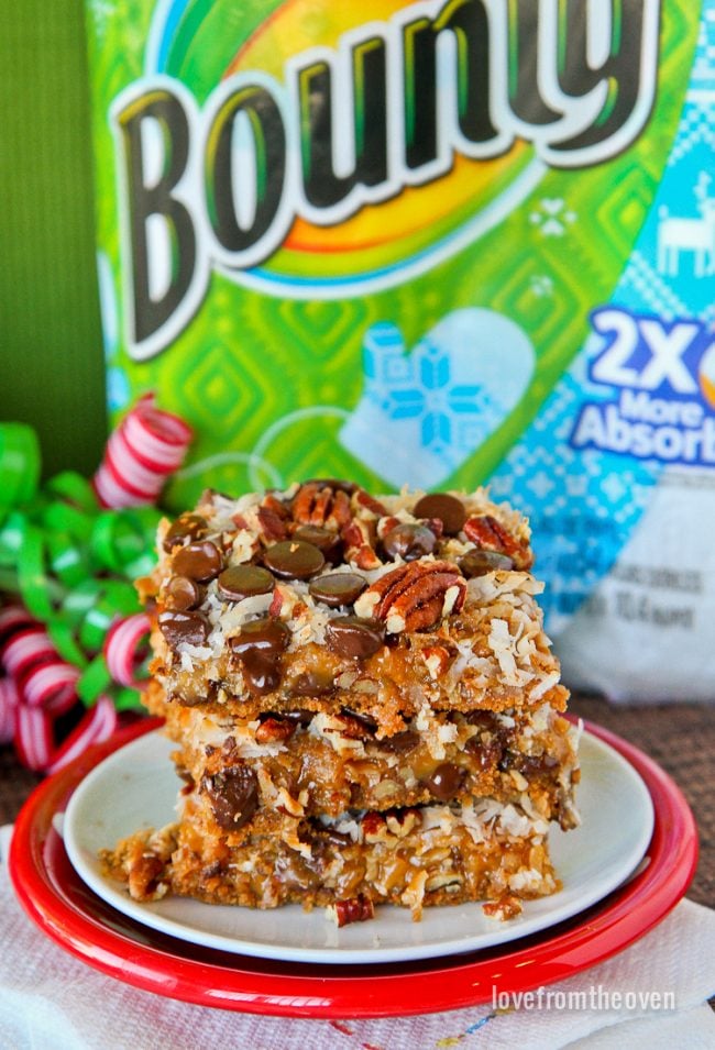 Bounty Winter Pop Prints and Caramel Magic Cookie Bars