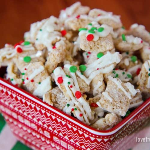 Sugar Cookie Christmas Chex Mix • Love From The Oven