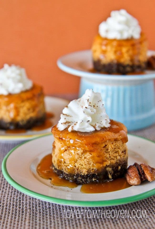 Mini Pumpkin Cheesecakes