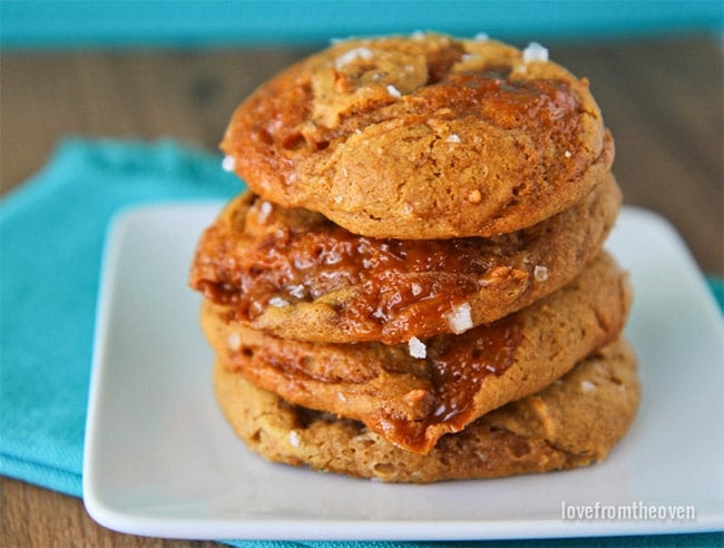Pumpkin Caramel Cookies