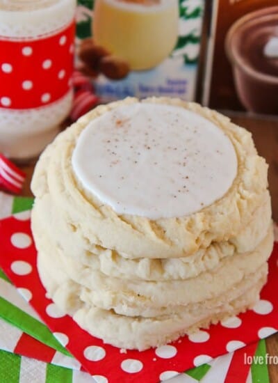 Holiday Sugar Cookies With Eggnog Frosting