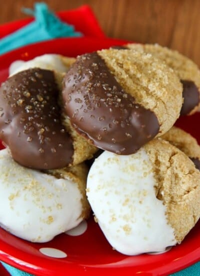 Chocolate Dipped Peanut Butter Cookies