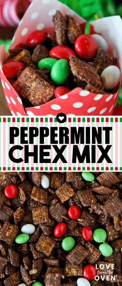 Chocolate Peppermint Chex Mix #chexmix #chocolatechexmix #peppermintchexmix #christmaschexmix