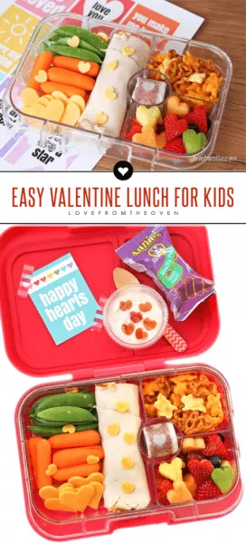 Easy Bento Valentine's Day Lunch For Kids 