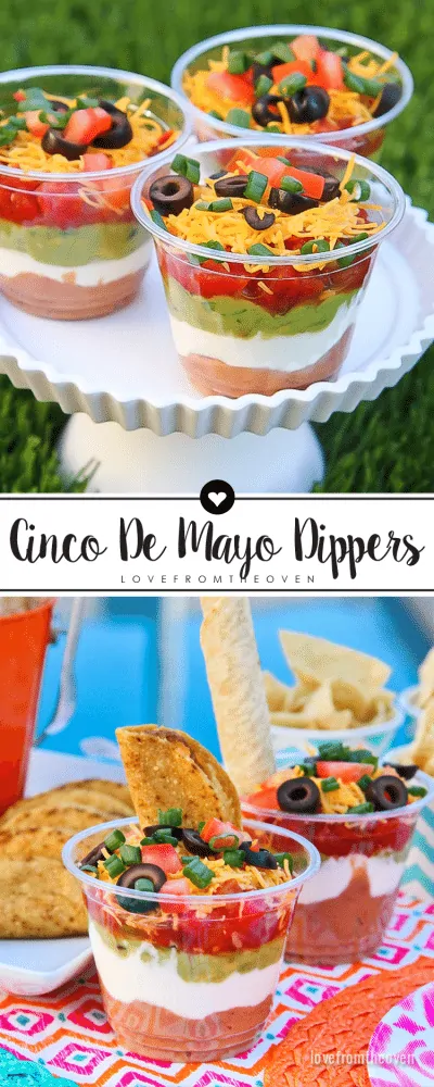 Cinco De Mayo Dippers - A Fun Twist On Seven Layer Dip