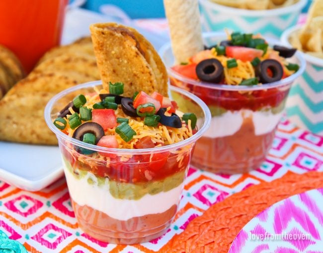 Seven Layer Dip Cups