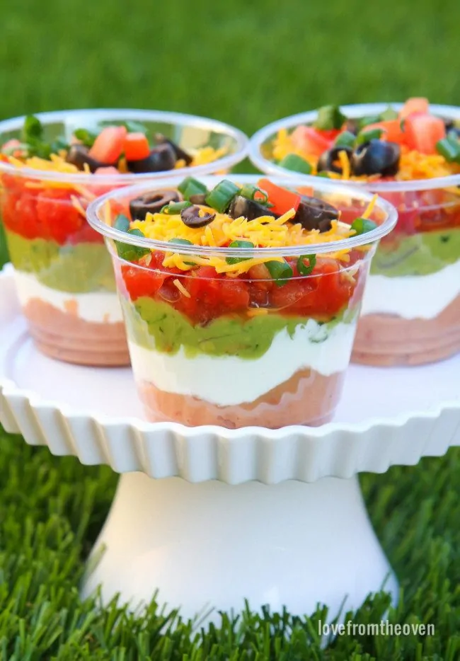 Seven Layer Dip In Cups