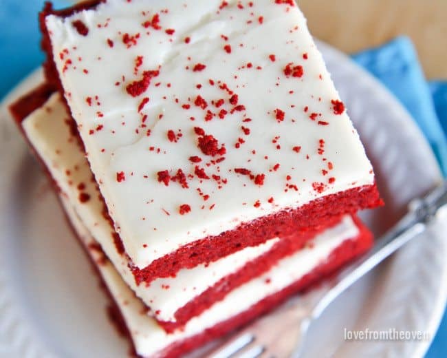 Red Velvet Cookie Bars