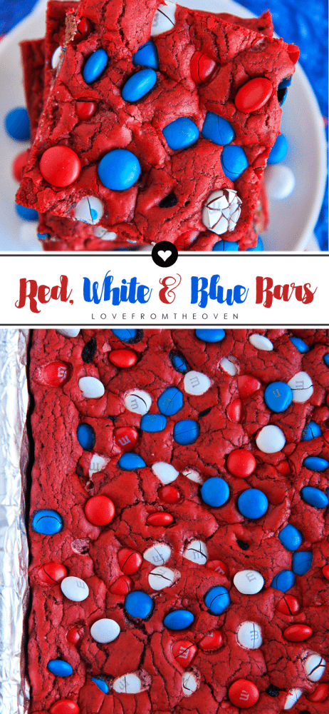 Red Velvet Cookie Bars Recipe For 4th Of July