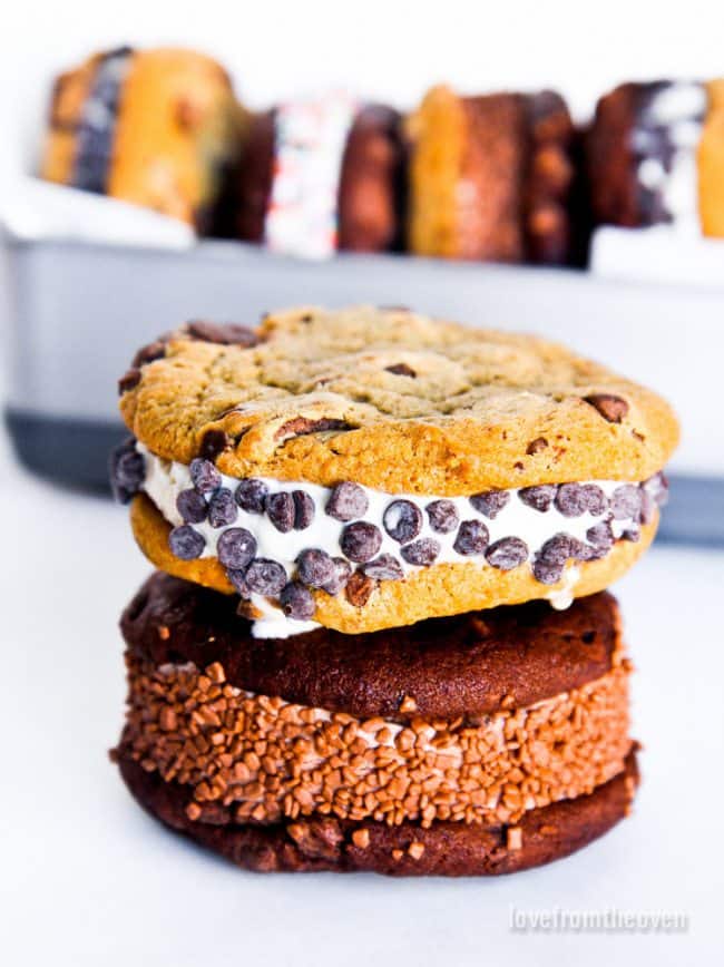 Cookie Ice Cream Sandwiches 