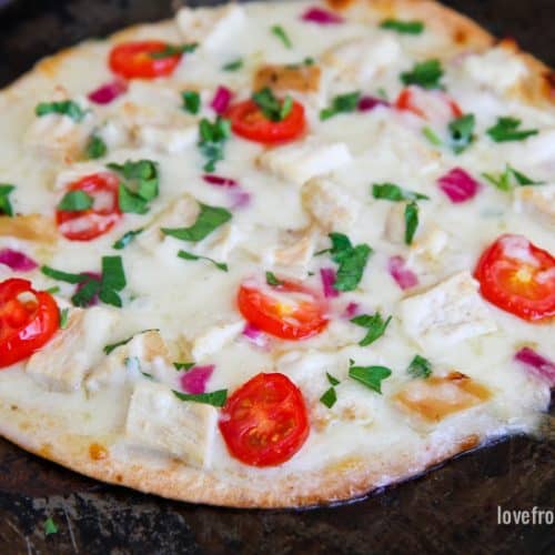 Chicken Tortilla Pizza • Love From The Oven