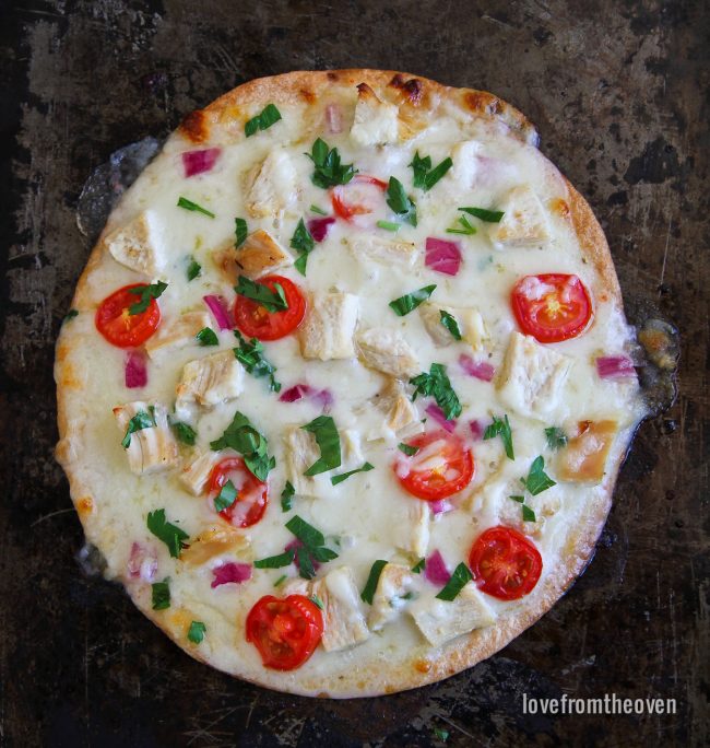 White Tortilla Pizza