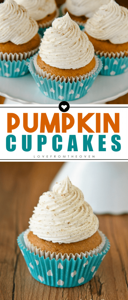 Pumpkin Cupcakes With Cinnamon Sugar Frosting