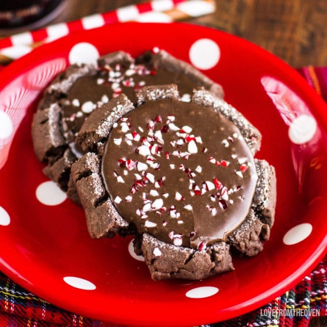 Chocolate Cookies With Mocha Glaze