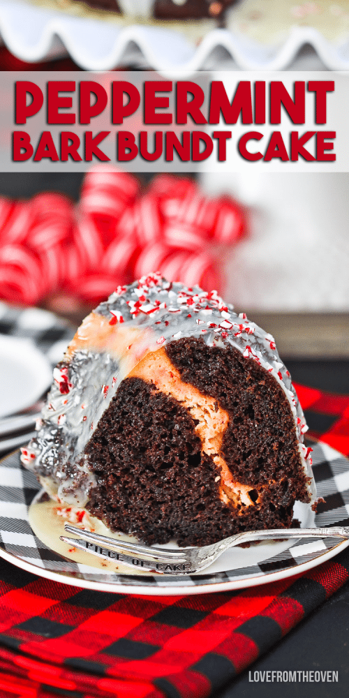 Peppermint Bundt Cake With Peppermint Bark Ganache Glaze