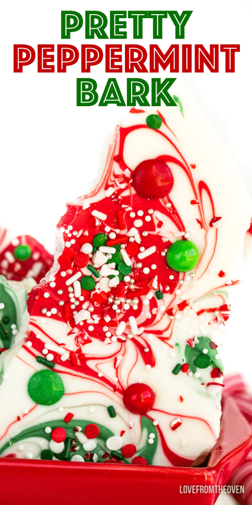 Pretty Easy Peppermint Bark inspired by Katherine Sabbath unicorn bark!