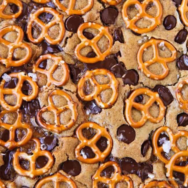 Caramel Pretzel Brownies