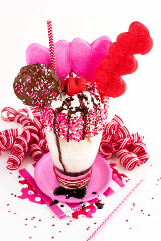 Peeps Milkshake for Valentine's Day