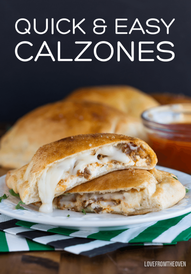 Quick and easy calzones