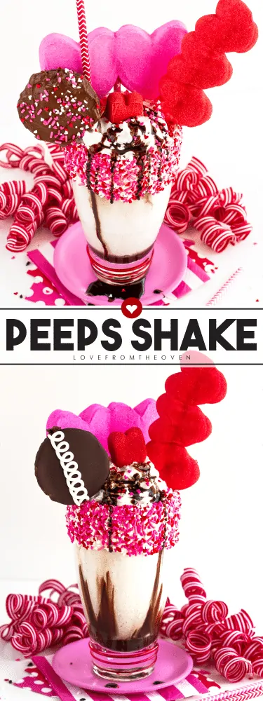 Valentine's Day Peeps Shake Inspired By Black Tap Milkshakes and Freak Shakes