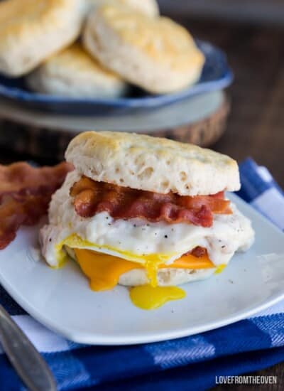 Biscuit And Gravy Breakfast Sandwich