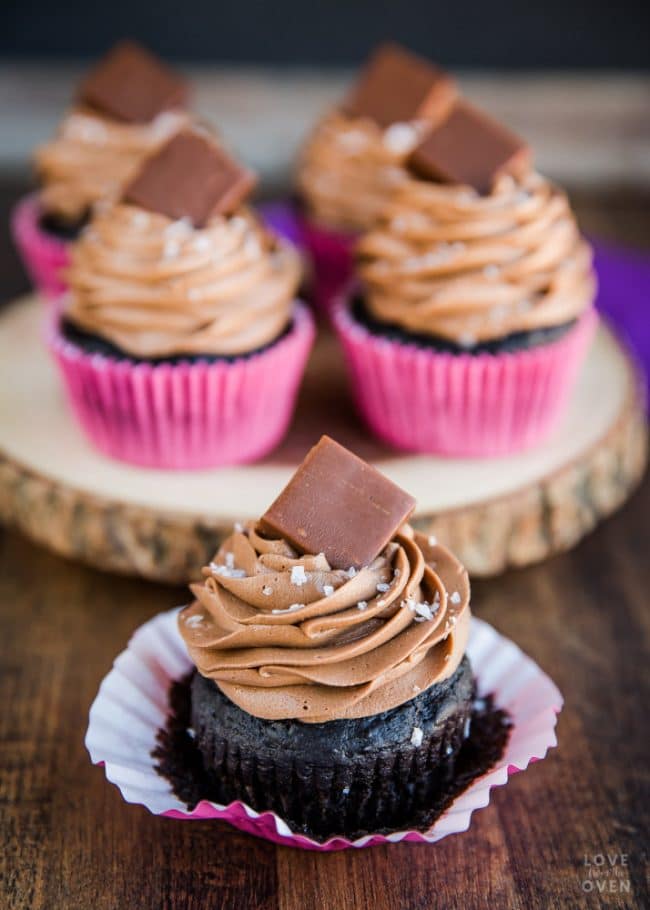 Chocolate Sea Salt Cupcakes