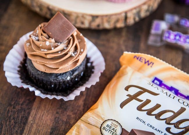 Salted Chocolate Fudge Cupcakes