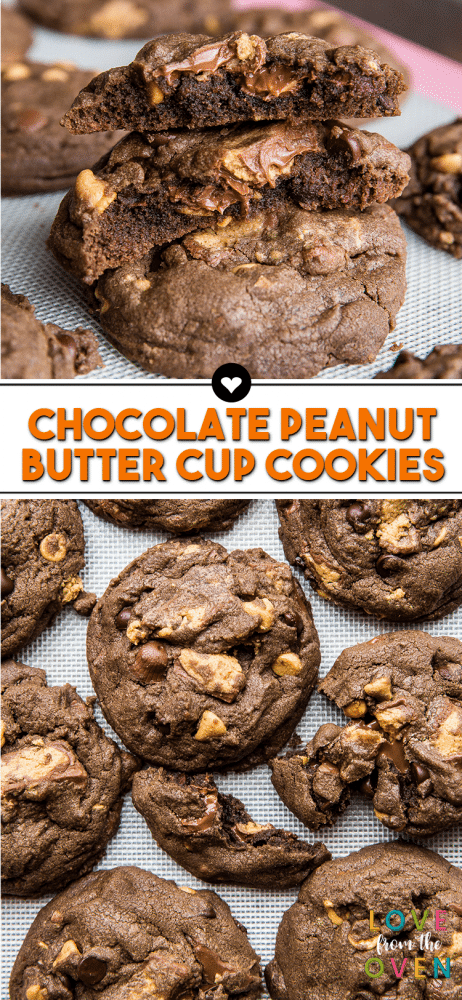 Chocolate Peanut Butter Cookies • Love From The Oven