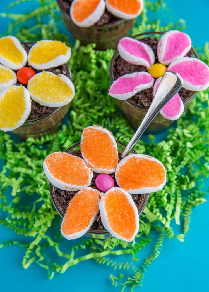 Flower Pot Pudding Dirt Cups • Love From The Oven
