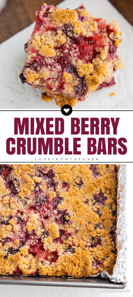 Mixed Berry Crumble Bars Recipe