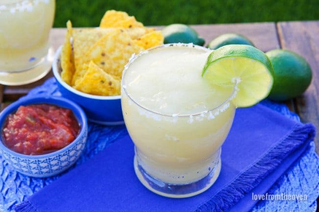 Ice Cream Maker Margaritas. Easy Frozen Margaritas At Home. 