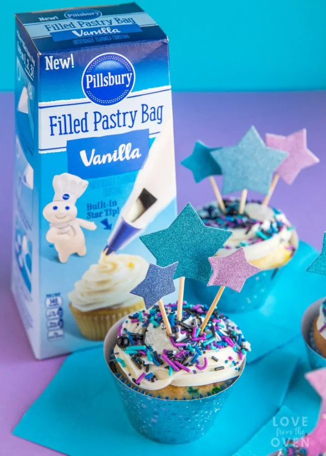 Easy Galaxy Cupcakes