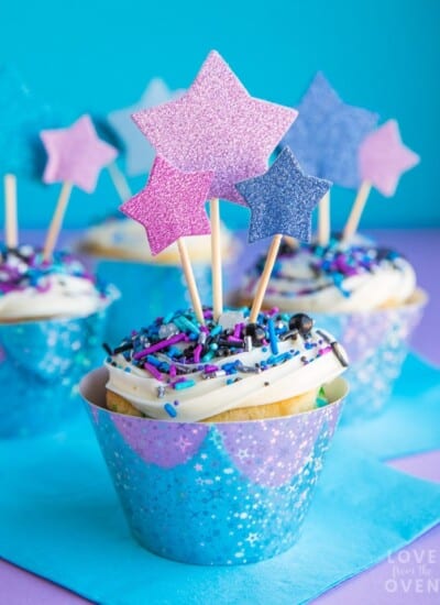 Easy Galaxy Cupcakes