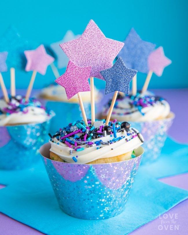 Easy Galaxy Cupcakes