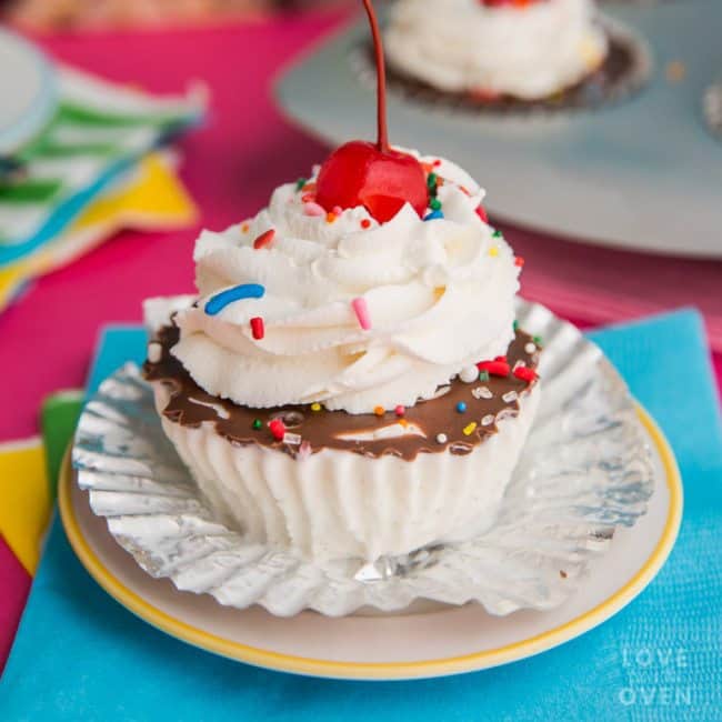 No Bake Ice Cream Cupcakes