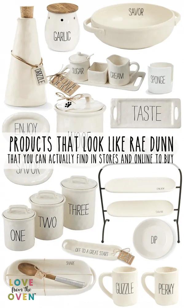 Cute products that look like Rae Dunn that you can actually find and buy