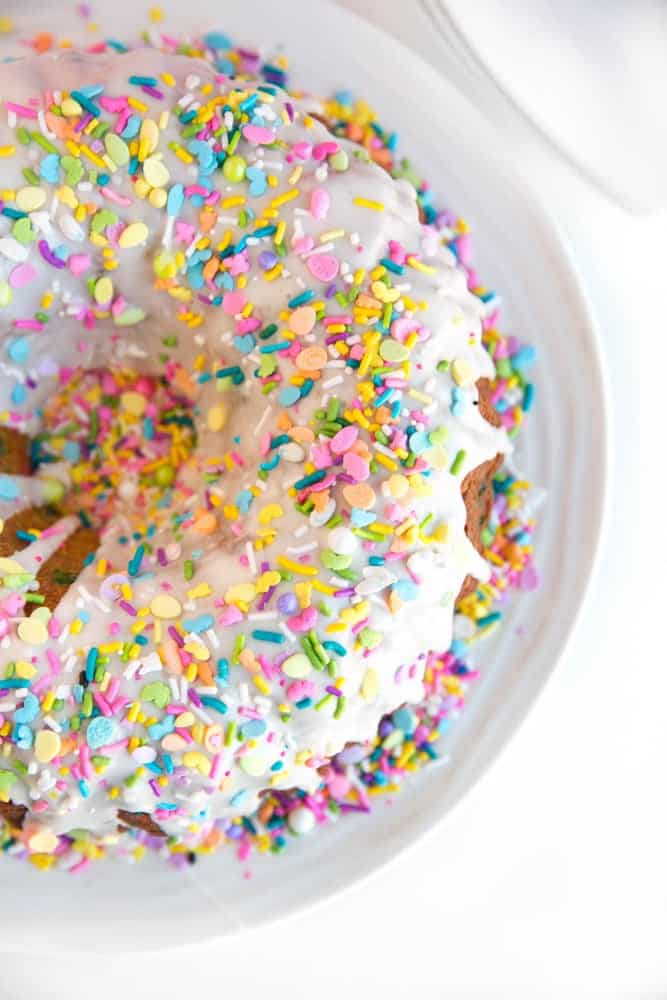 Chocolate Chip Double Bundt Cake - Sprinkle Bakes