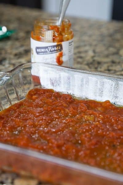 base for Easy lasagna in a baking tray