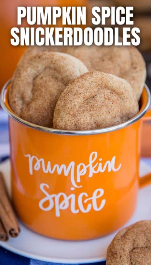 Easy Pumpkin Snickerdoodles. A delicious pumpkin spice cookie recipe. #pumpkin #cookies #snickerdoodles #lftorecipes