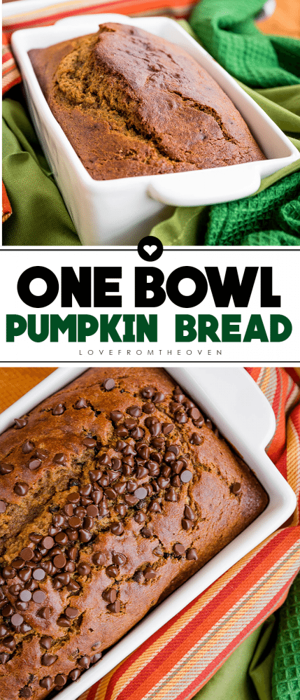 Easy One Bowl Pumpkin Bread Recipe