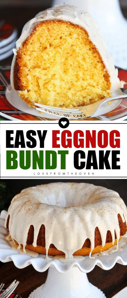 Easy Eggnog Cake #eggnogcake #eggnogrecipes #eggnogdesserts #christmascake