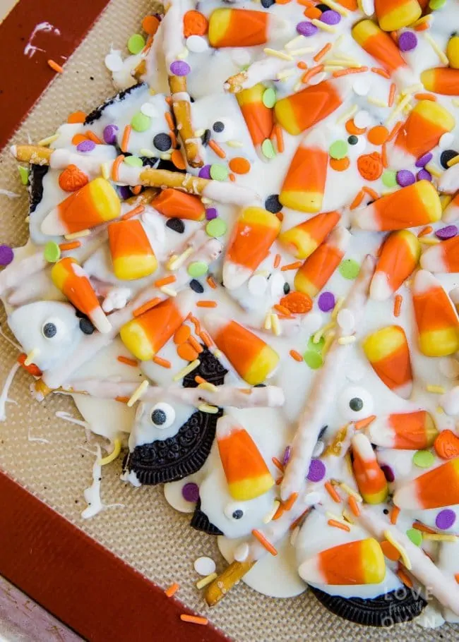 Easy Cookie Candy Corn Bark