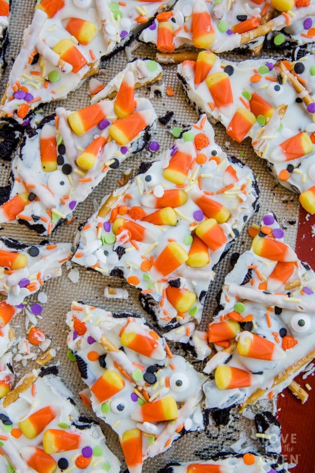 Cookie Candy Corn Bark