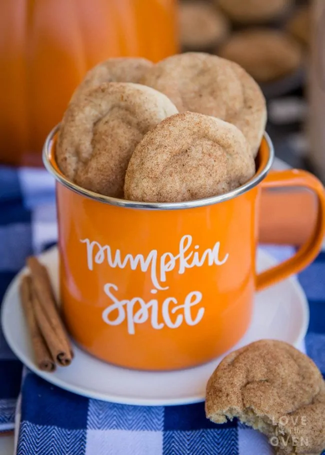 Pumpkin Snickerdoodles Cookies