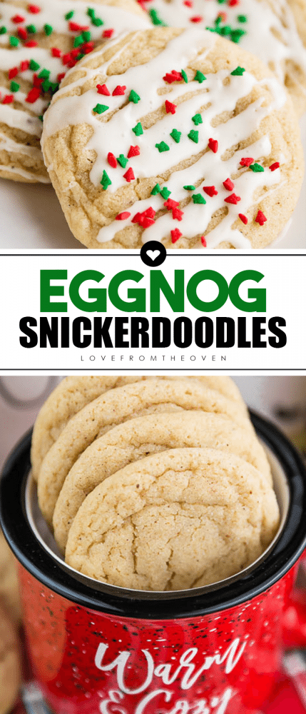 Easy and delicious eggnog cookies, a great eggnog snickerdoodle Christmas cookie